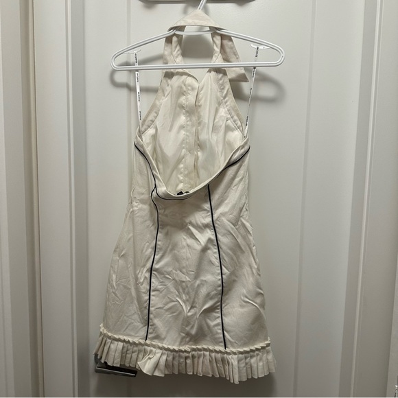 Vintage BeBe y2k tennis halter dress ruffles button front - Picture 12 of 15